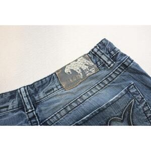 MEK Denim Beijing BootCut Button Fly Distressed Denim Jeans Mens 40 x 34